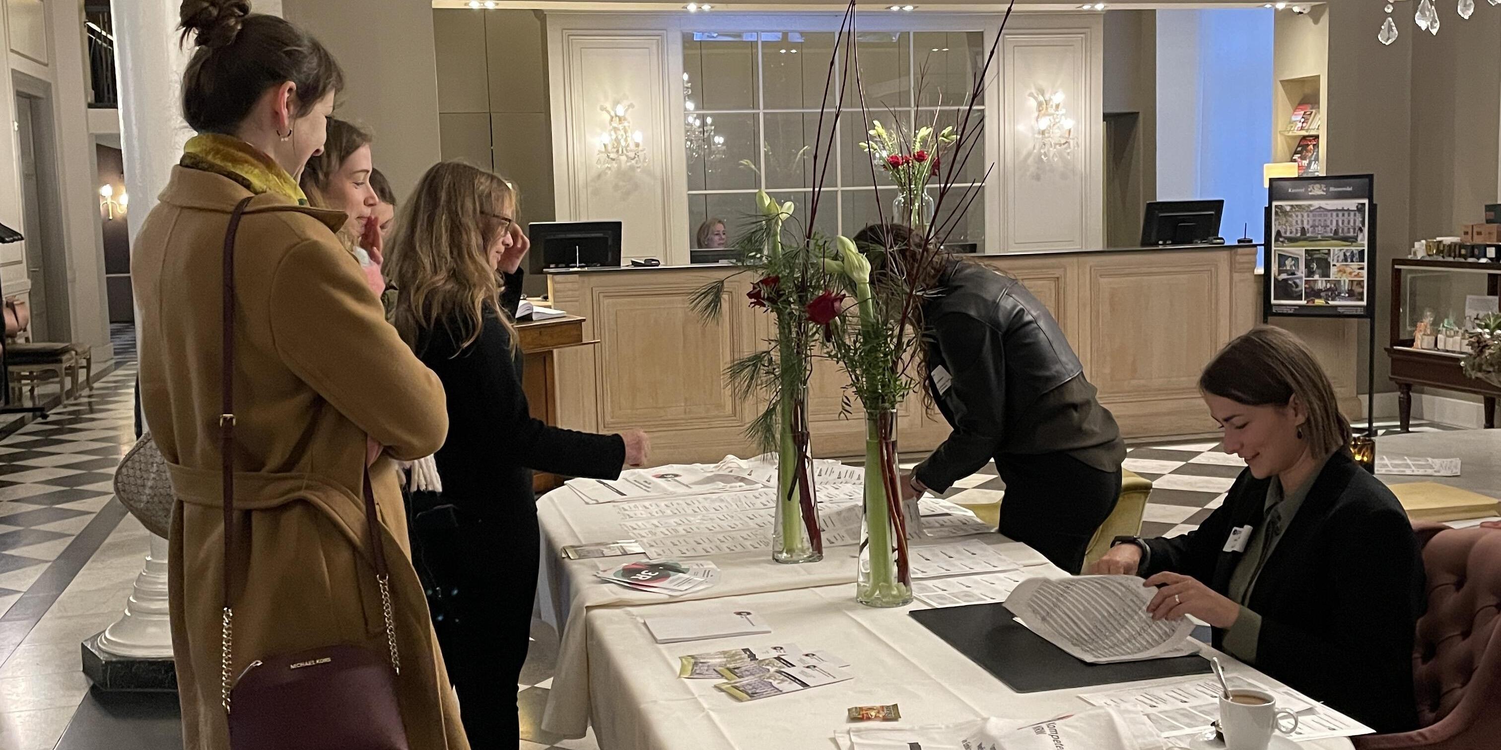 Registration desk during the 1st Annual Meeting of the network